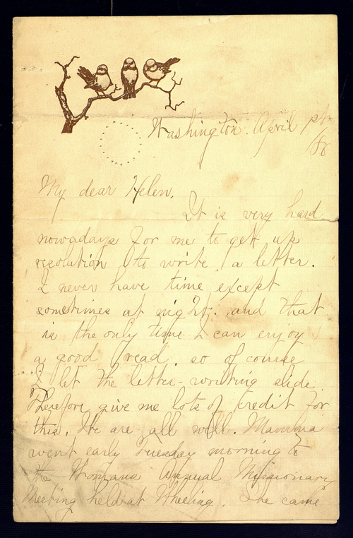 Rachel Kerr Johnson correspondence, 1886-1888